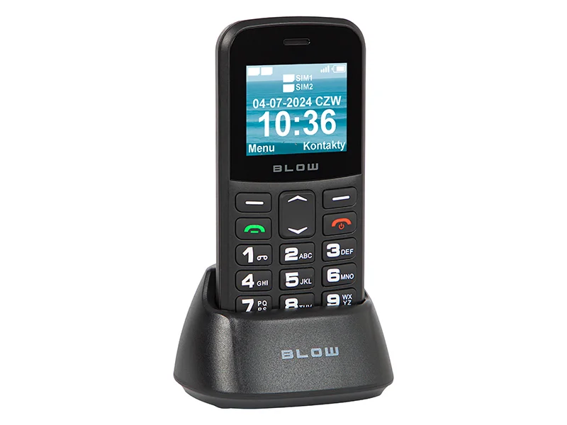 Telem&oacute;vel S&eacute;nior Blow Preto com Suporte S18d