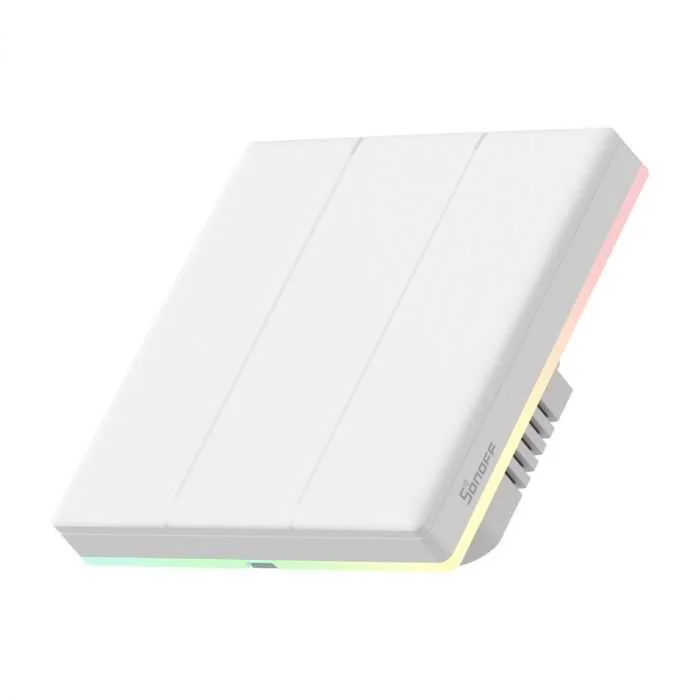Interruptor de Parede T&aacute;til Wi-Fi Inteligente Sonoff Tx T5 3c 3