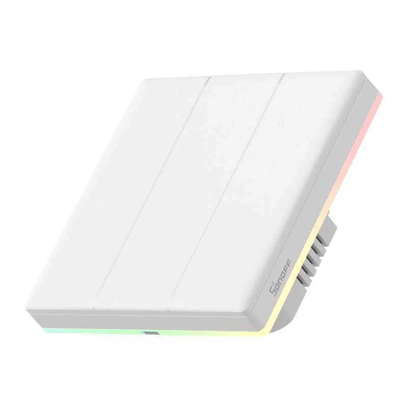 Interruptor de Parede T&aacute;til Wi-Fi Inteligente Sonoff Tx T5 3c 3