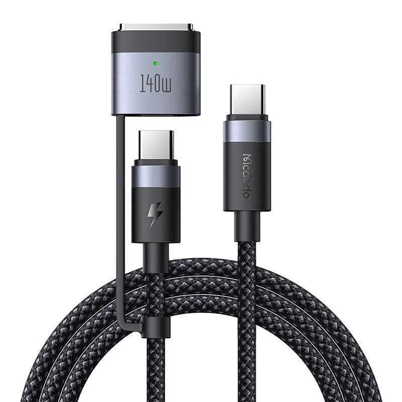 2-In-1 Usb-C To Usb-C + Magsafe 3 Cable Mcdodo Ca-0140, 2m (Black)