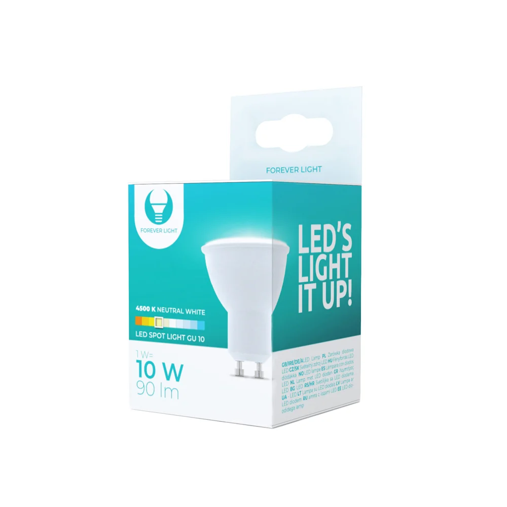 L&acirc;mpada Led Gu10 1w 230v 4500k 90lm Luz para semp.