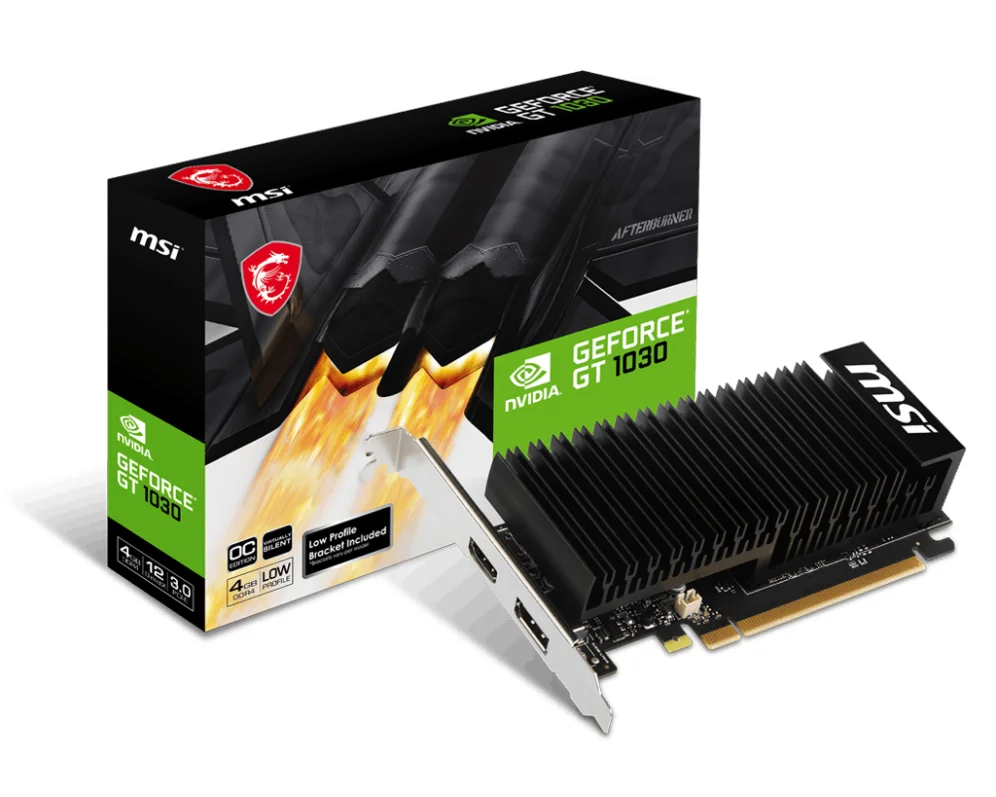 Tarjeta Grafica Msi Gt1030 4ghd4 Lp Oc 4gb Gddr4