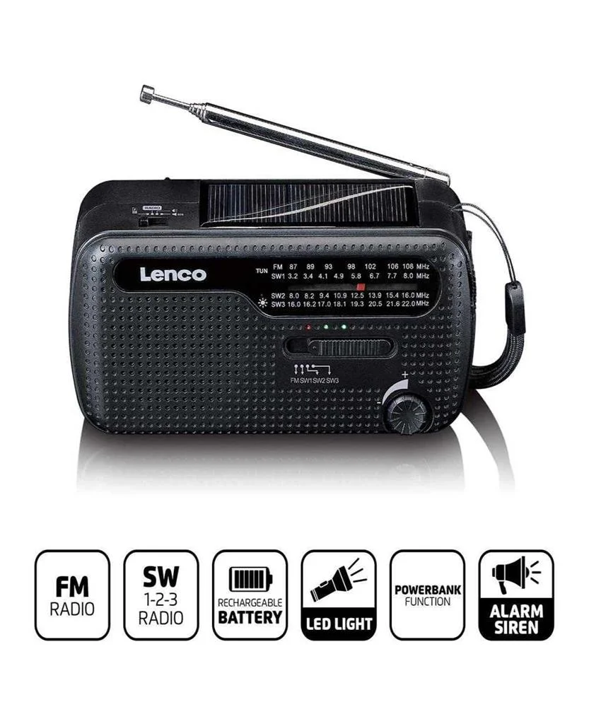 R&aacute;dio de Emerg&ecirc;ncia Port&aacute;til de Corda, Lanterna e P..