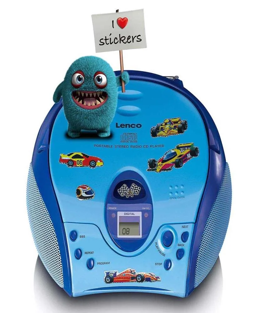 Boombox com Leitor de Cd, R&aacute;dio Fm e Autocolante.
