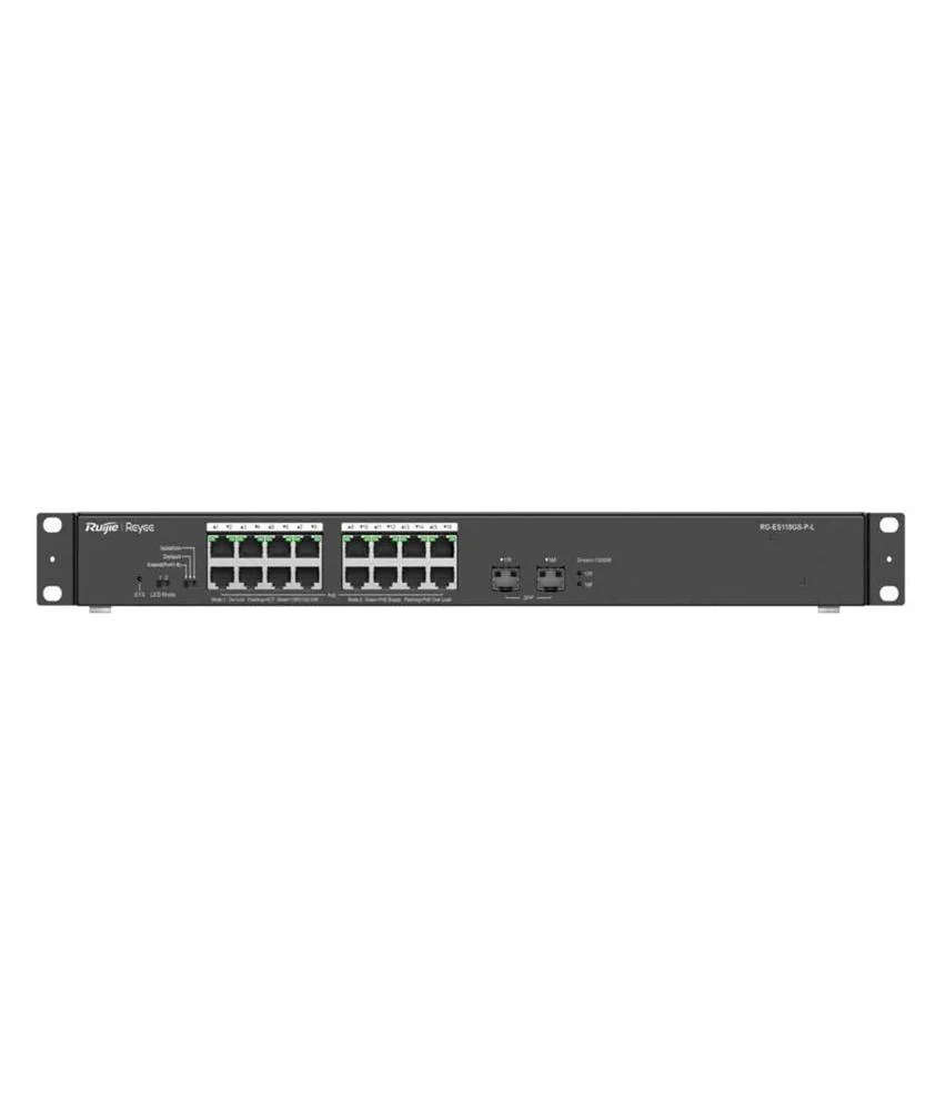 Reyee Switch Poe Desktop - 16 portas Rj45 + 2 por.