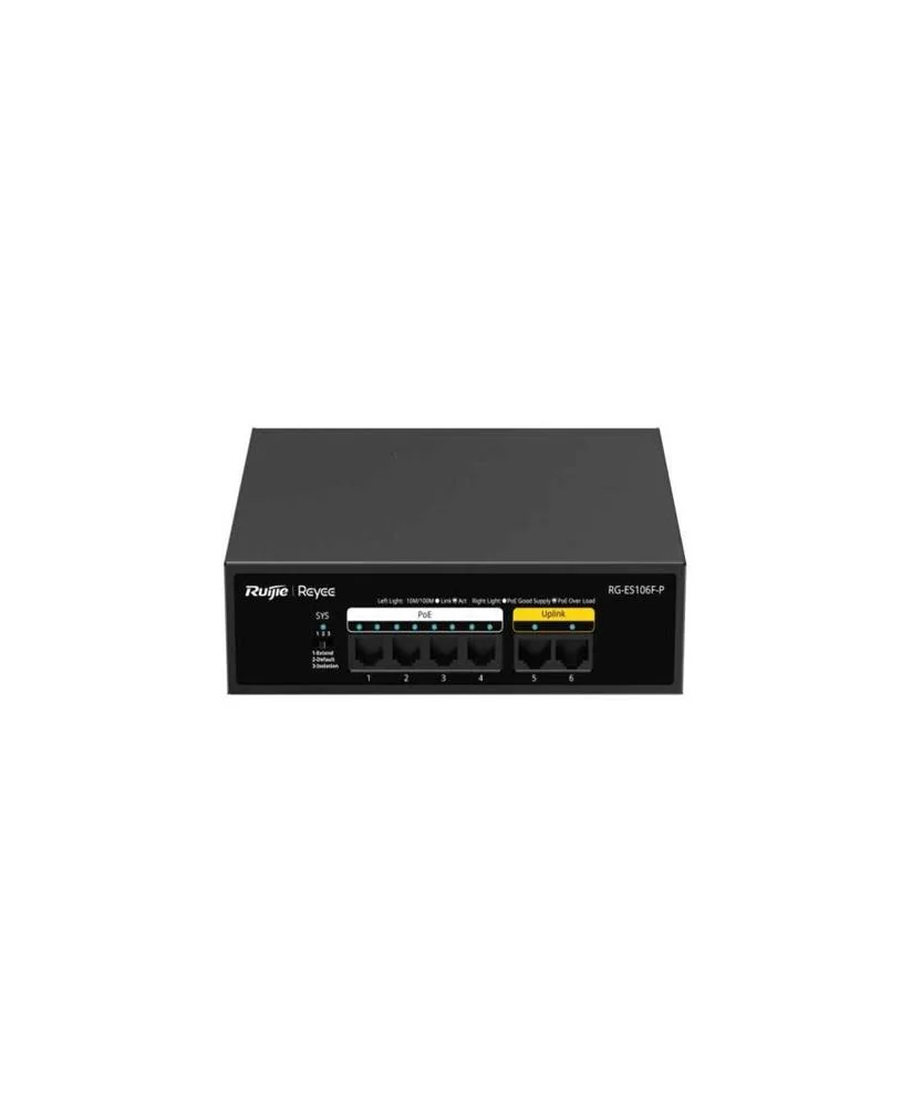 Reyee Switch Poe Sobremesa - Carcasa Metal - 6 Pu