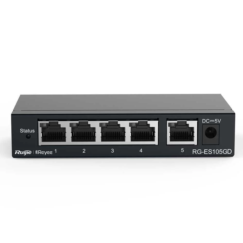 Reyee Desktop Switch - Caixa met&aacute;lica - 5 portas
