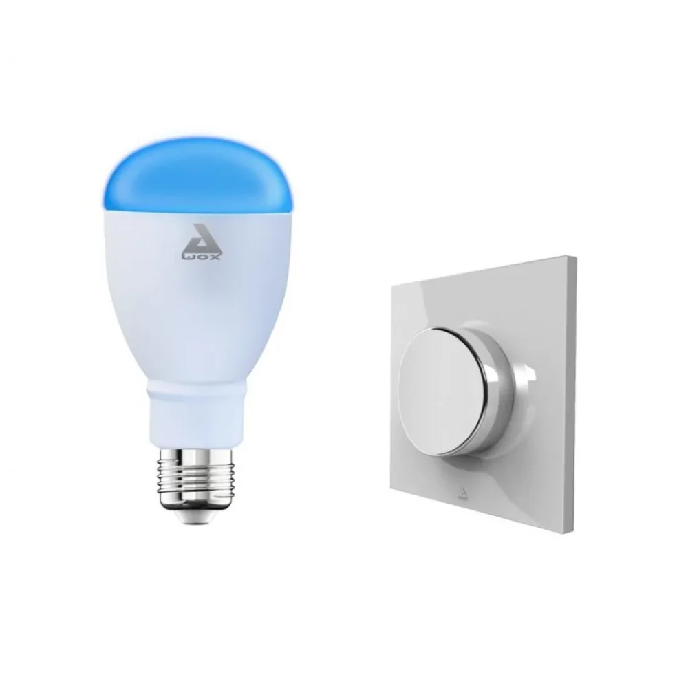 Conjunto de interruptor sem fios + L&acirc;mpada LED E27