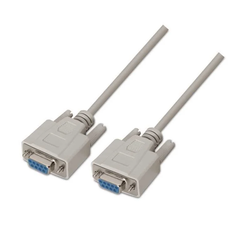 Cabo Aisens S&eacute;rie Zero Modem Db9/H-Db9/H Bege 1