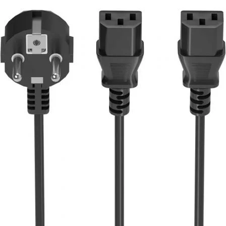 Cable Alimentacion CPU Aisens Cee7/M-2xc13/H Negr.