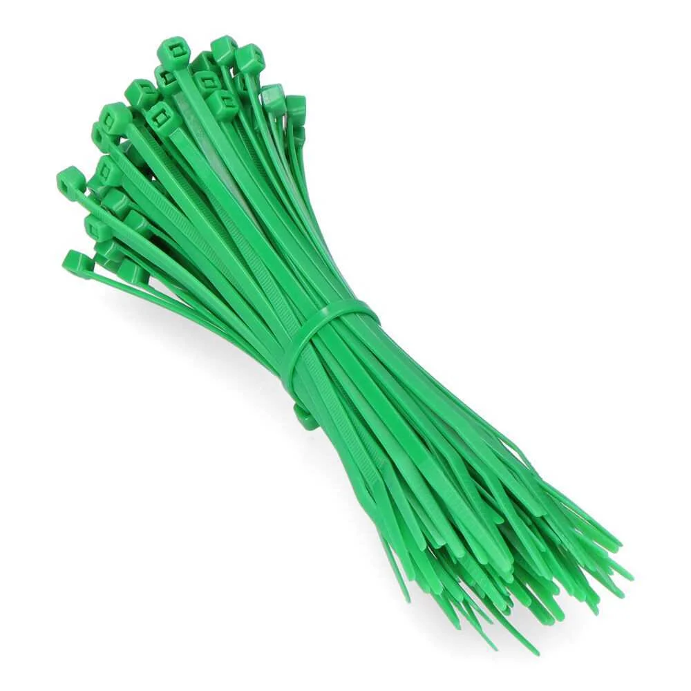 Abra&ccedil;adeiras de Nylon Gbn 2,5x200mm Verde 100un. .