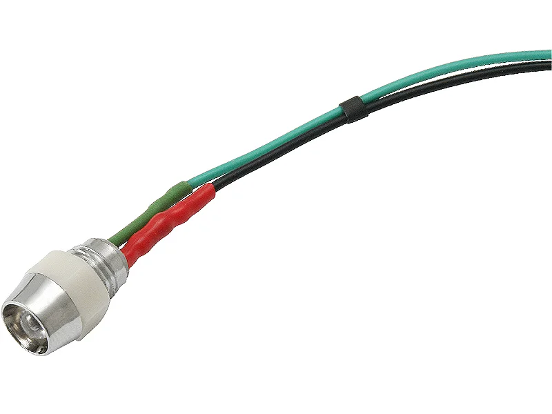 Luz indicadora LED 5mm (Branco 12v) Com fio