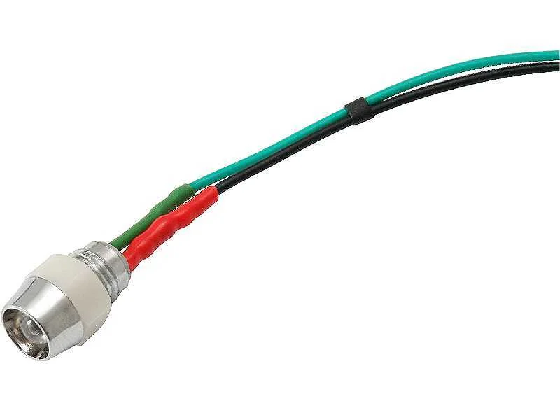 Luz indicadora LED 5mm (Branco 12v) Com fio