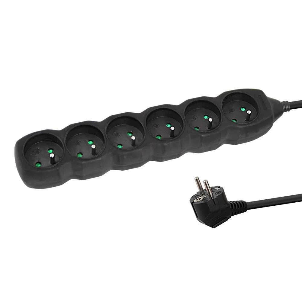 Esperanza Power Strip 6 Sockets 1.5m Black