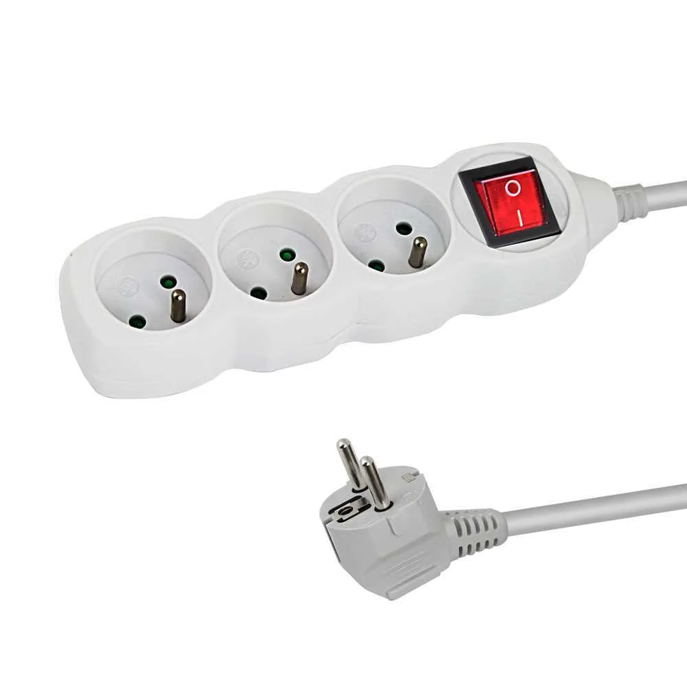 Extens&atilde;o El&eacute;trica 3 Tomadas 3m C/ Interruptor