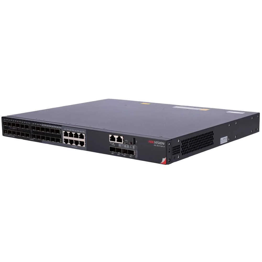 Hikvision Switch Gerenci&aacute;vel L3 - 24 Portas Sfp + 8 Rj45 Combo + 4 Portas Sfp+ - 24 Portas Gigabit +