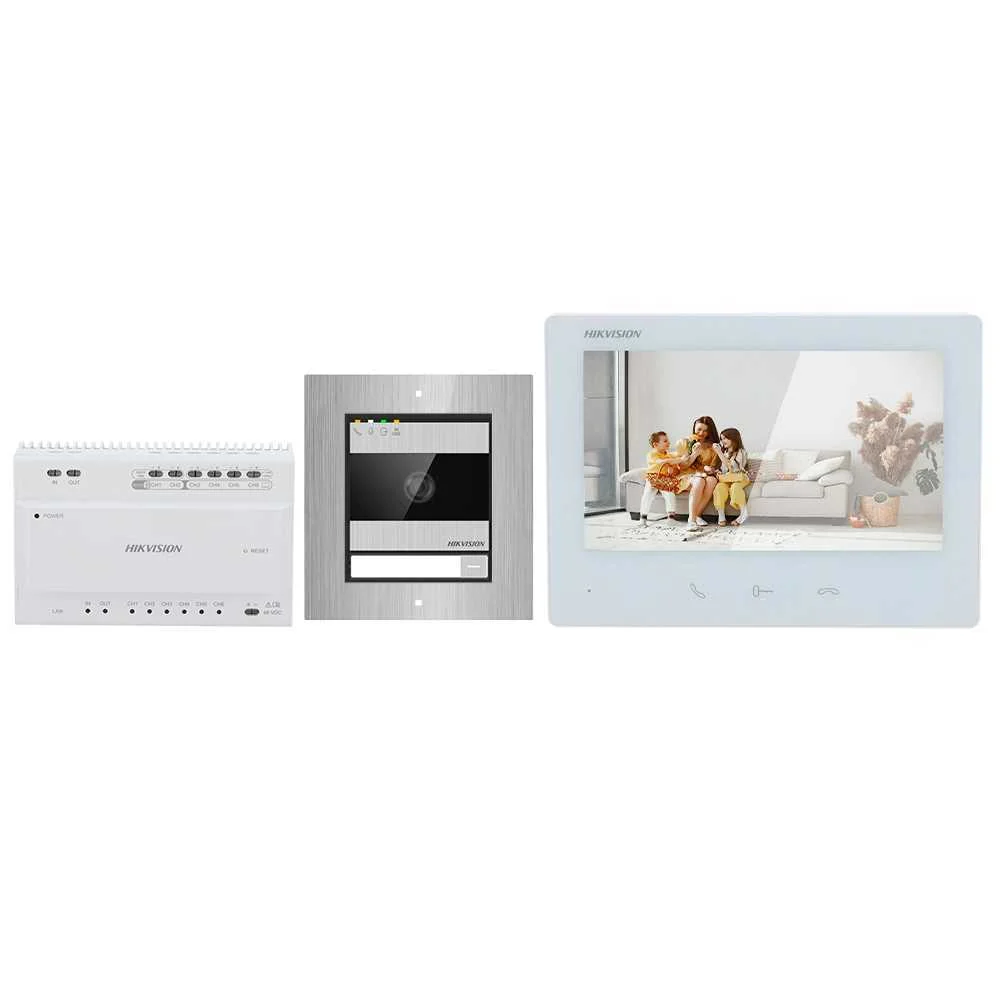 Kit de Videoporteiro  - Tecnologia 2 Fios Hd com Wifi - Placa e Monitor - Permite 8 Monitores Mais -
