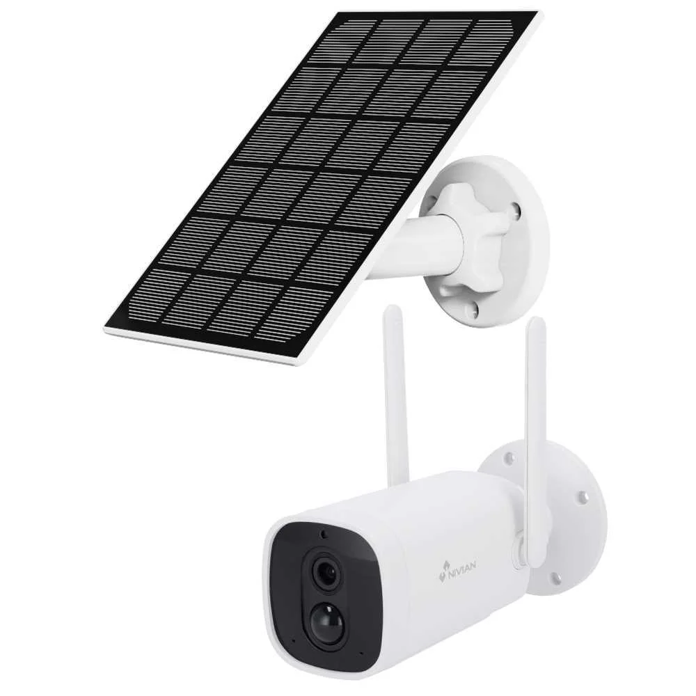 C&acirc;mara Smart Nivian 1080p + Painel Solar - Wifi 2.