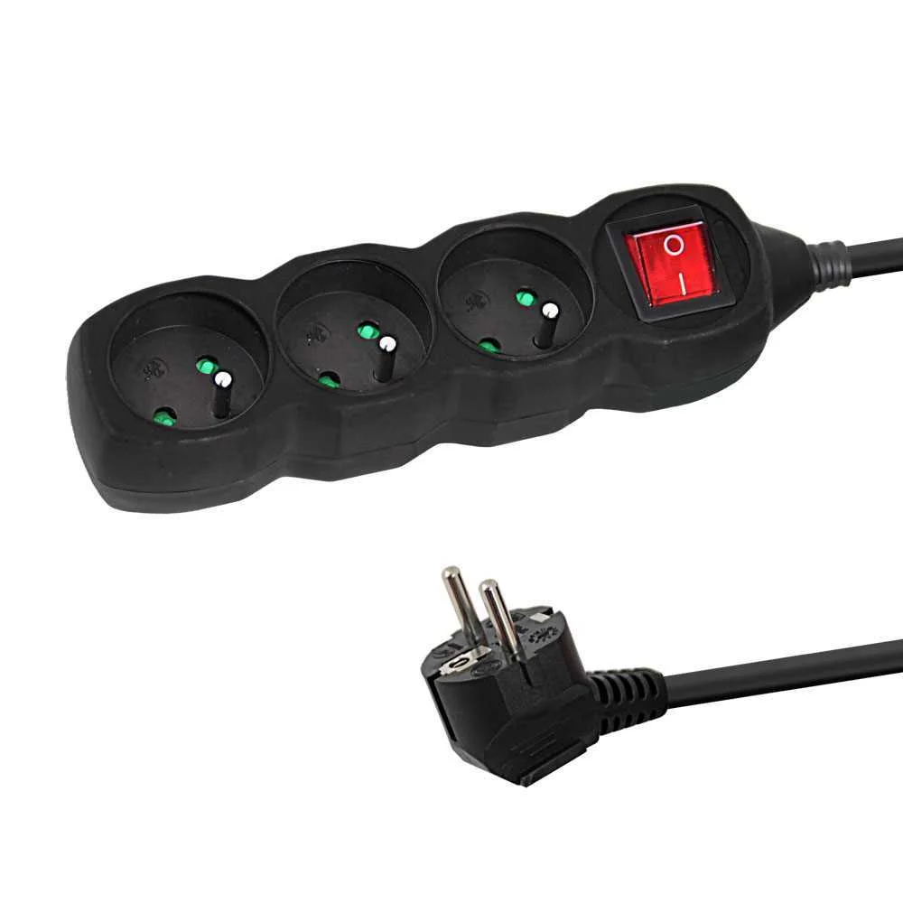 Extens&atilde;o El&eacute;trica 3 Tomadas 3m C/ Interruptor