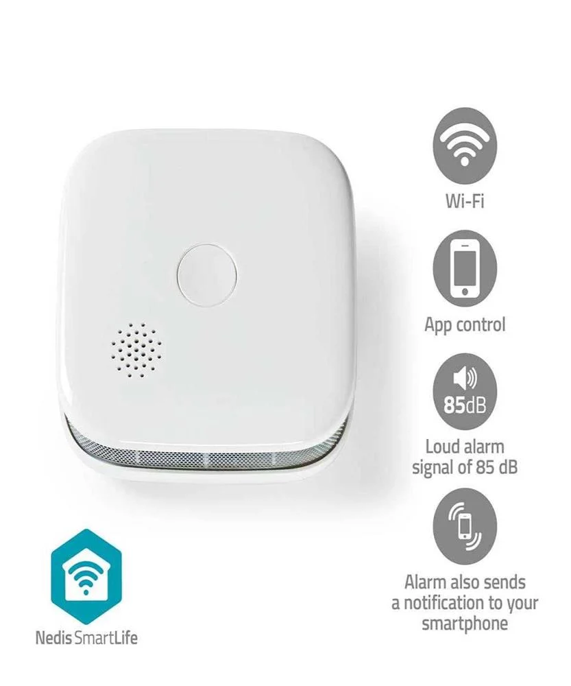 Detector de Humo Smartlife  Wi-Fi  Alimentado Por.