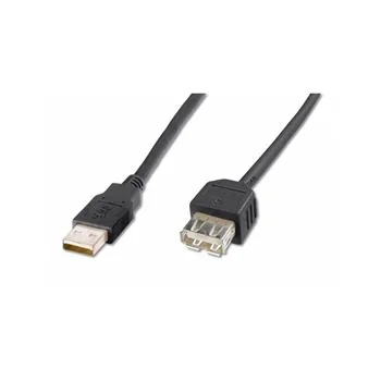 Digitus Usb 2.0 Verl&auml;ngerungskabel Typ a -A  St/Bu 1,8m,  Sw Polybeutel