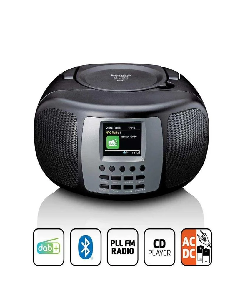 R&aacute;dio Dab+/Fm Port&aacute;til com Leitor de Cd Azul