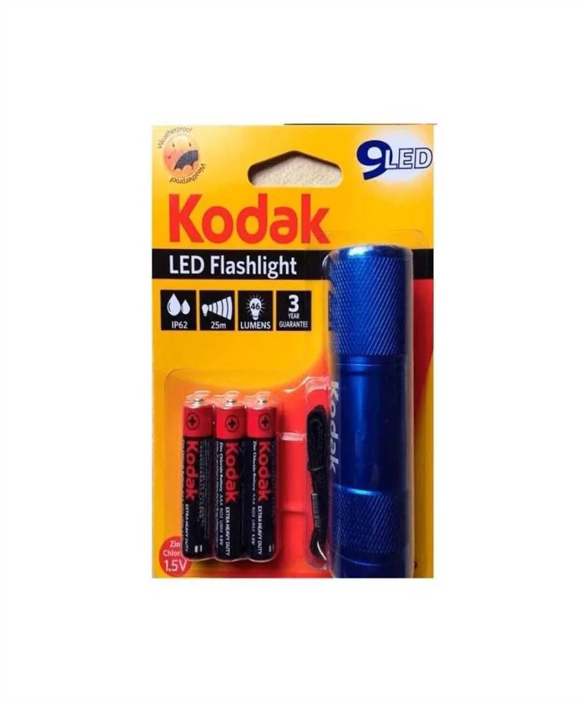 Kodak 9-Led Flashlight Blue + 3 AAA Ehd