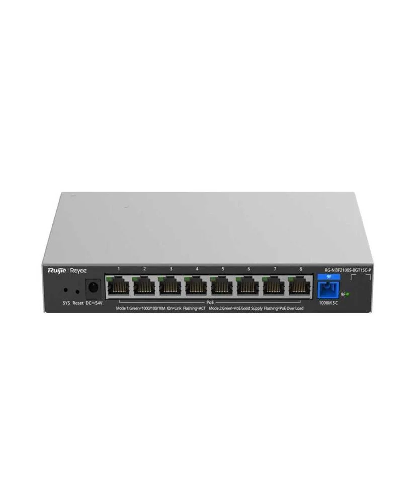 Interruptor de Ilumina&ccedil;&atilde;o Eletr&oacute;nica Reyee Poe Cloud Capa 2 - 8 Puert