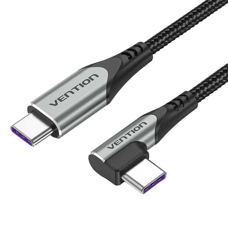 Vention Takhf Usb-C To Usb-C 5a Angle Cable (Gray)