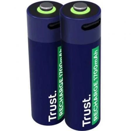 Pack de 2 Pilas AA Trust 25584/ Recarreg&aacute;veis