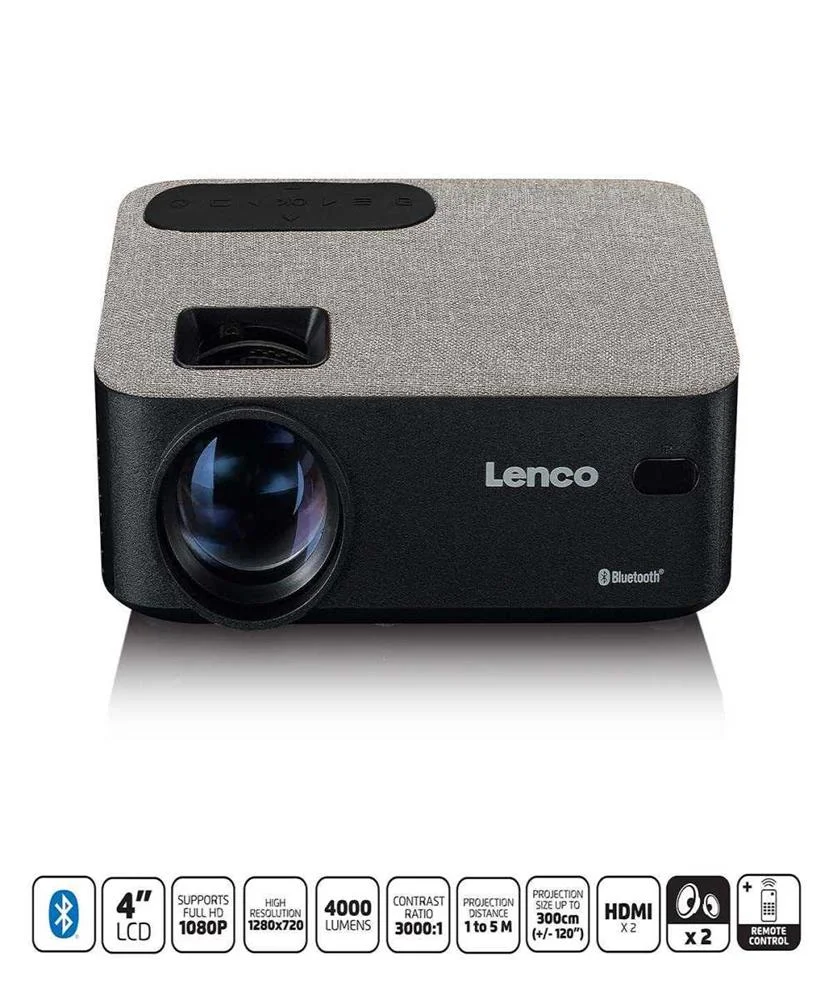 Proyector Lcd Hd 720p Con Bluetooth Gris