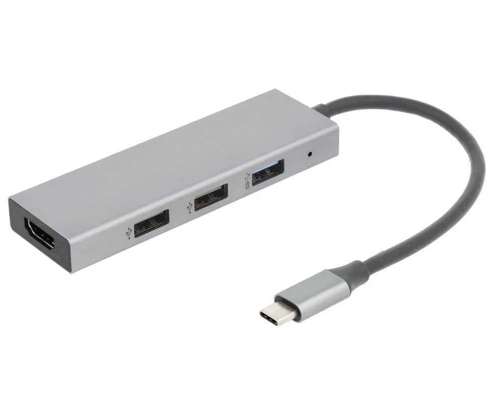 Adaptador 4 En 1 Hub Usb-C a Usb Y Hdmi