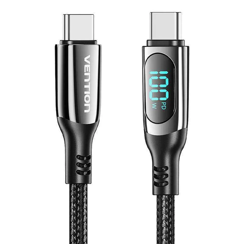 Vention Taybav Usb 2.0 C-C 100 W 5a 1.2m Usb Cable (Black)