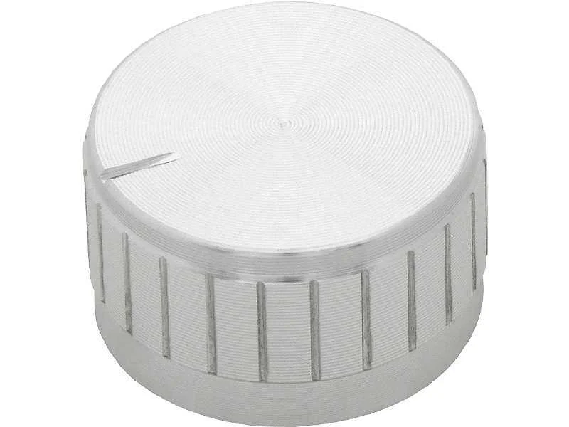 Cabe&ccedil;a de Potenci&oacute;metro Prata M&eacute;dia30mm