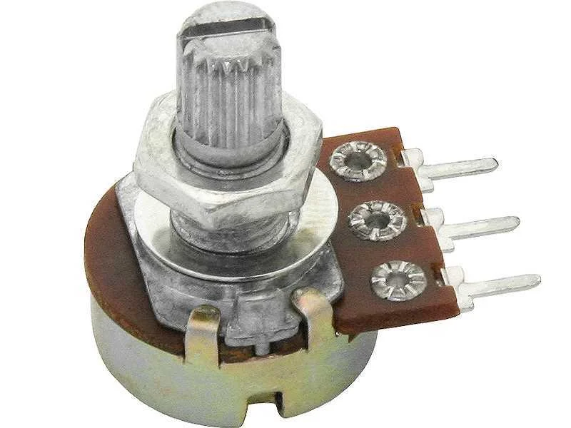 Potenci&oacute;metro rotativo 10k Ohm a Log L=20mm