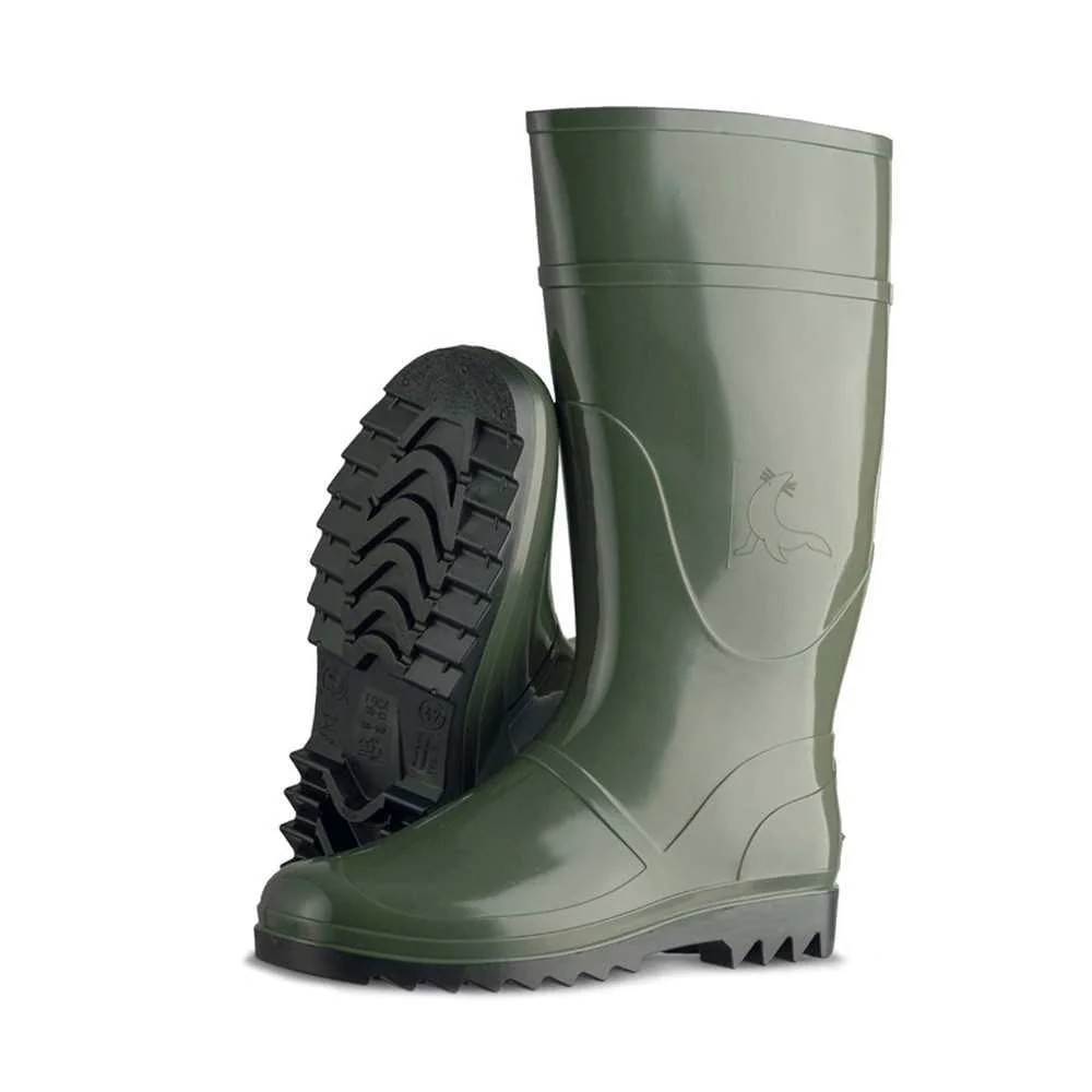 Bota de &Aacute;gua Uma Cor Verde Oliva Alto Tamanho 43