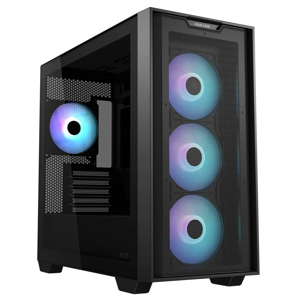Caixa Micro-Atx Asus A21 Plus Argb Vidro Temperado Preta