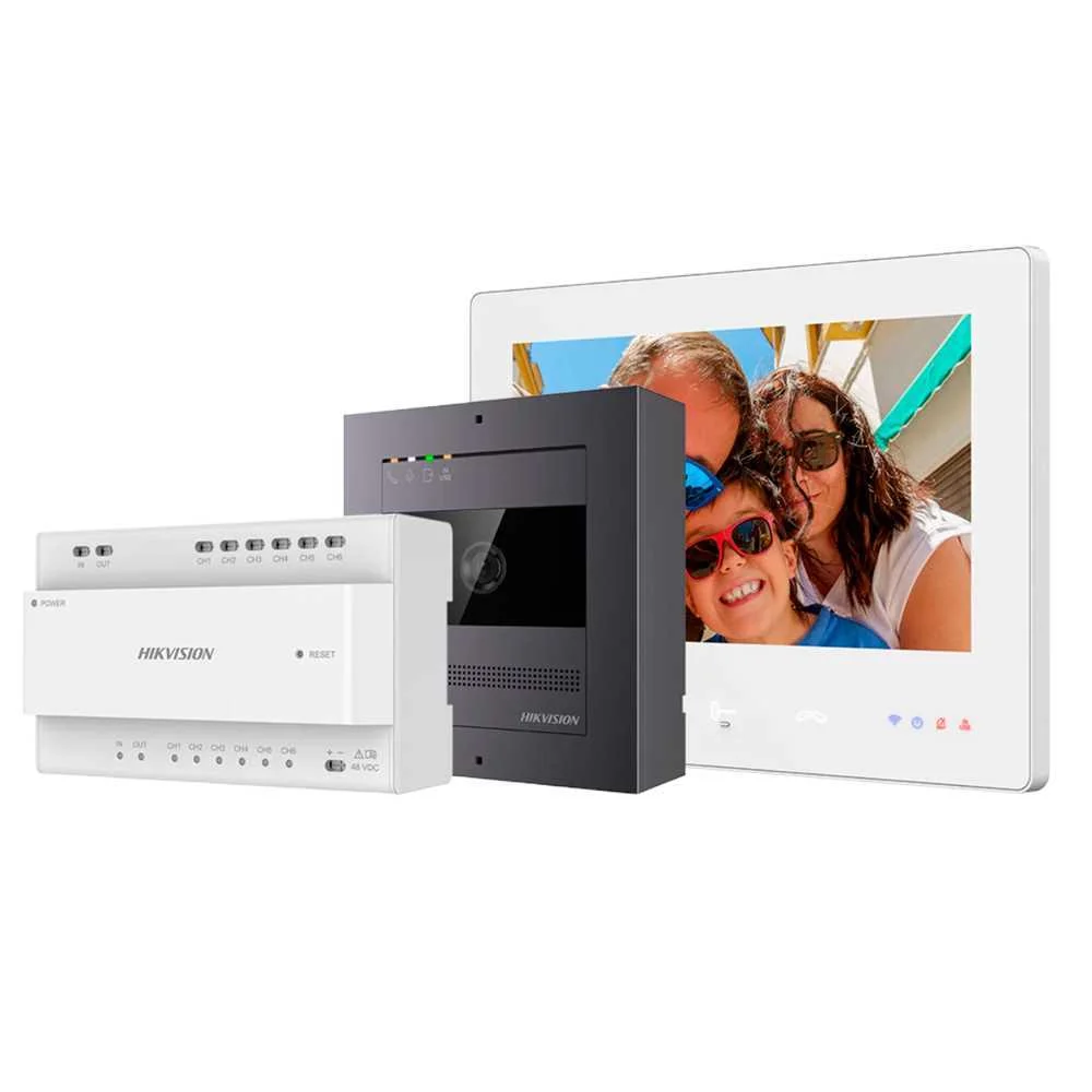 Kit de Videoporteiro - Tecnologia 2 Fios Hd com Wifi - Placa e Monitor - Permite 8 Monitores Mais - 