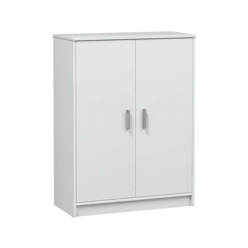 M&oacute;veis com 2 portas e 6 prateleiras. cor branco. material: melamina. cont&eacute;m: dobradi&ccedil;as em metal, su