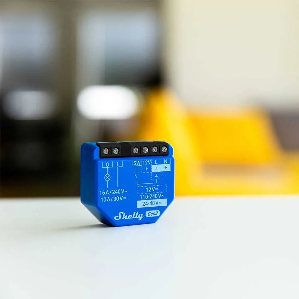Shelly 1 Gen3 Single Channel Wi-Fi Smart Relay Module (16a)
