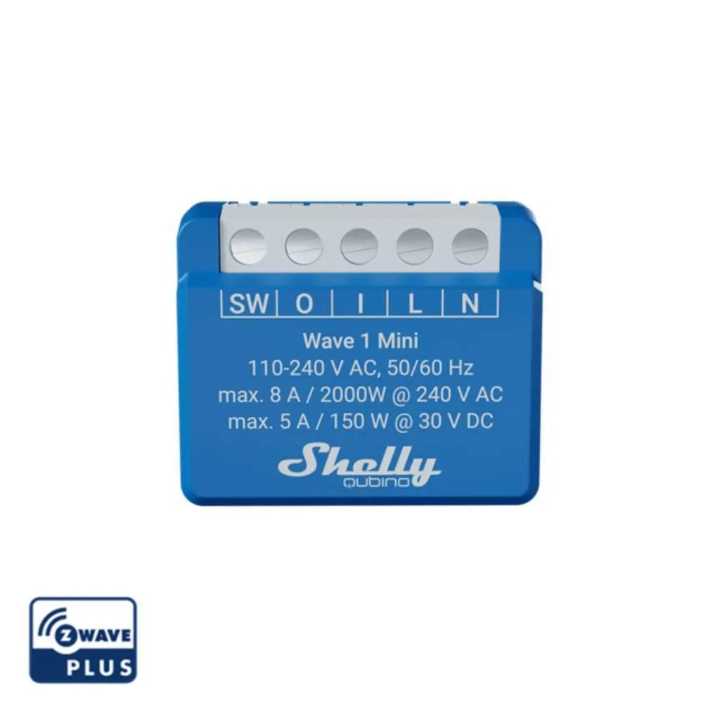 Shelly Qubino Wave 1 Mini Rel&eacute; Inteligente com 1 .