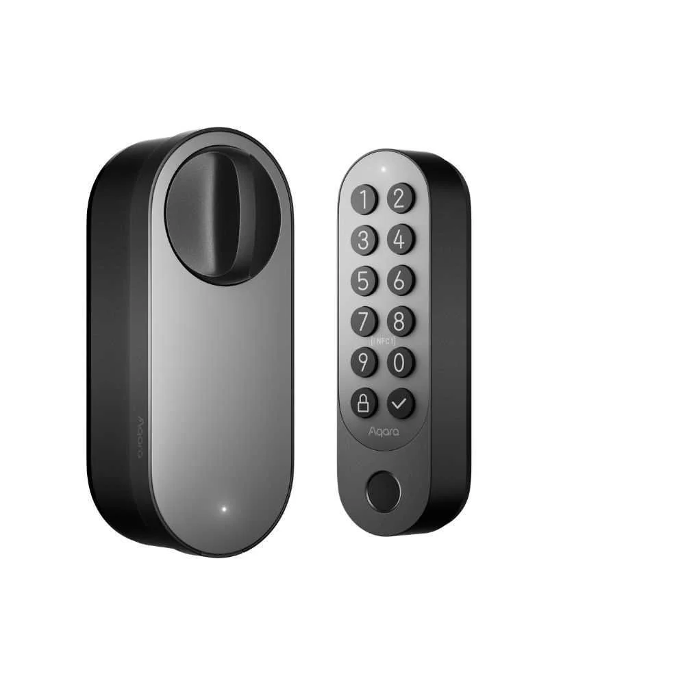 Aqara U200 Smart Retrofit Door Lock, Compat&iacute;vel com Matter, Preto