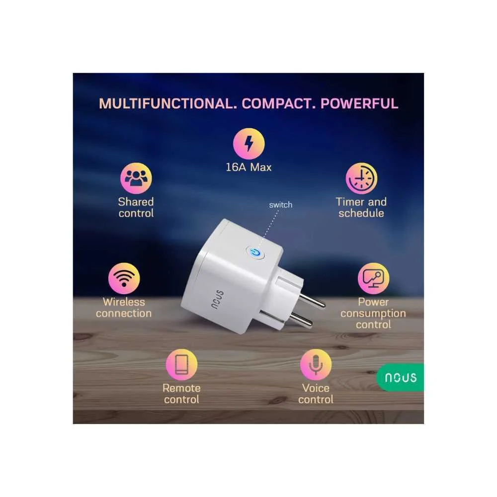 Ficha inteligente Wi-Fi Nous A7 Tuya (16a)