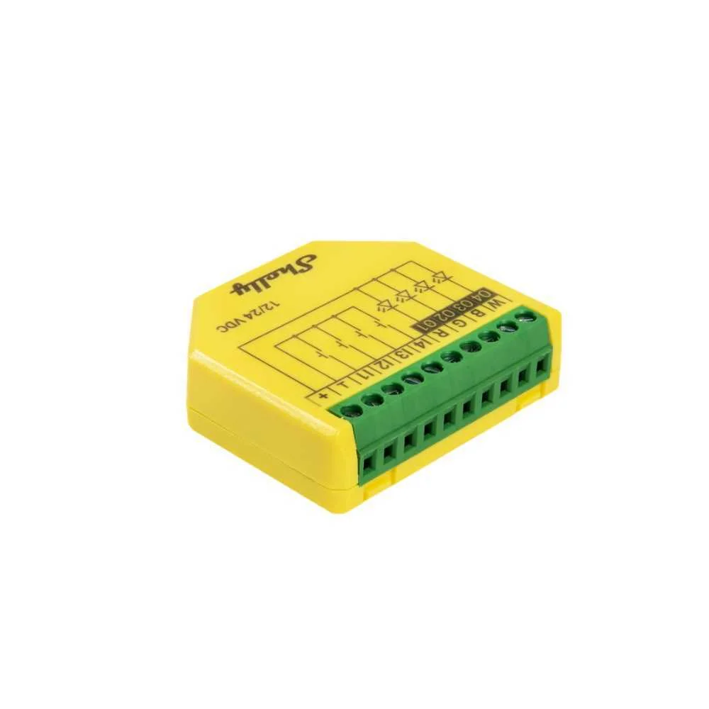 Shelly Plus Rgbw Pm - Smart Wi-Fi  Controller For Single Color, RGB Or Rgbw LED Strips