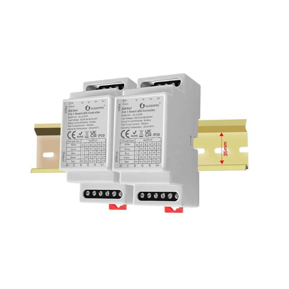 Gledopto Gl-C-011p, Controlador LED Zigbee Pro 5 em 1 (Zigbee+Rf) 12v-54v Dc, Compat&iacute;vel com Carril