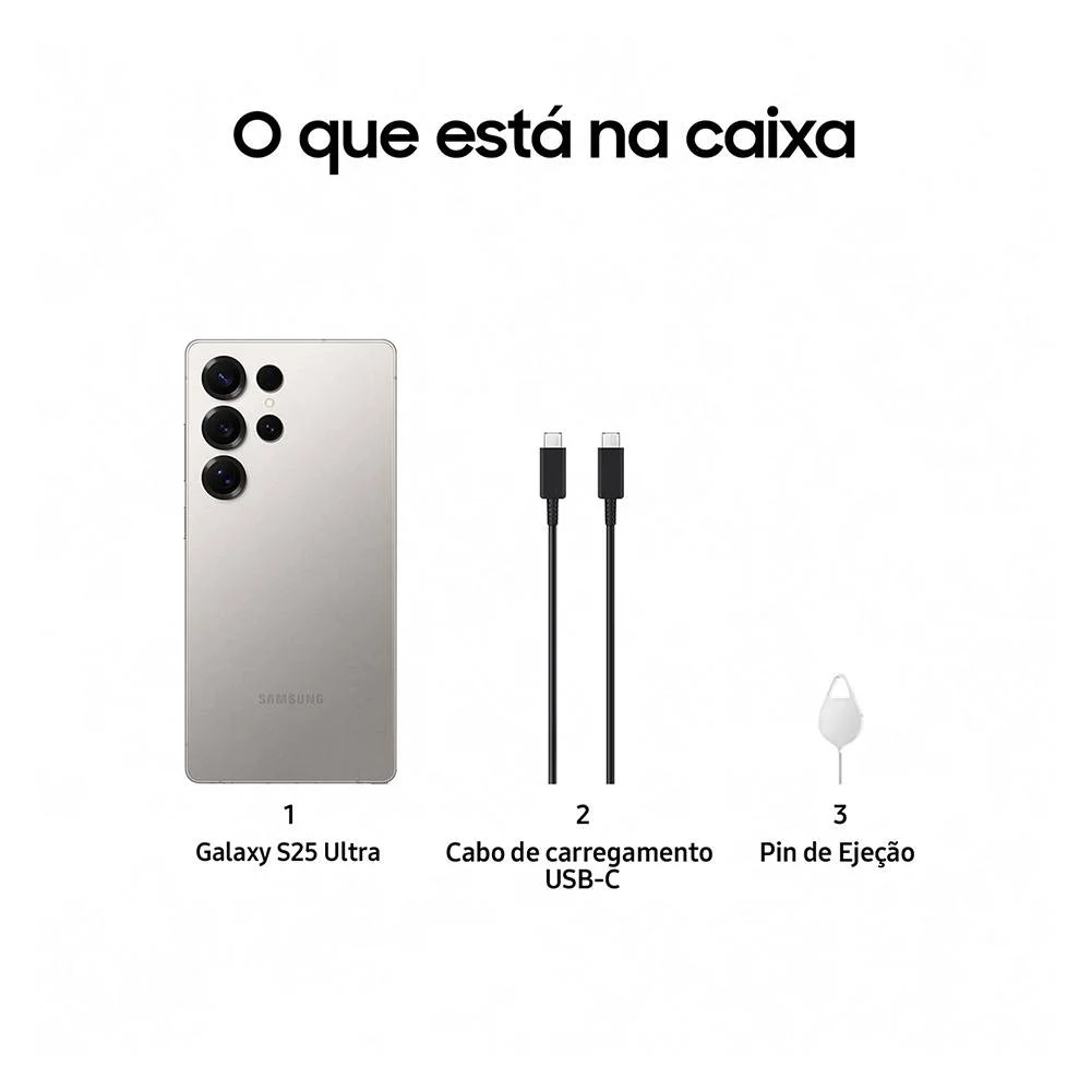 Smartphone Samsung Galaxy S25 Ultra 12/512gb Cinzento Tit&acirc;nio