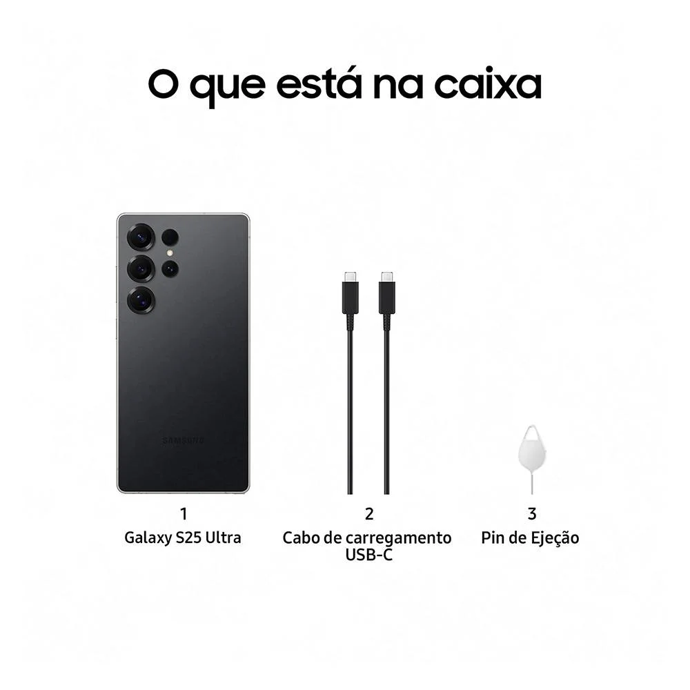 Smartphone Samsung Galaxy S25 Ultra 5g 12/512gb Preto Tit&acirc;nio