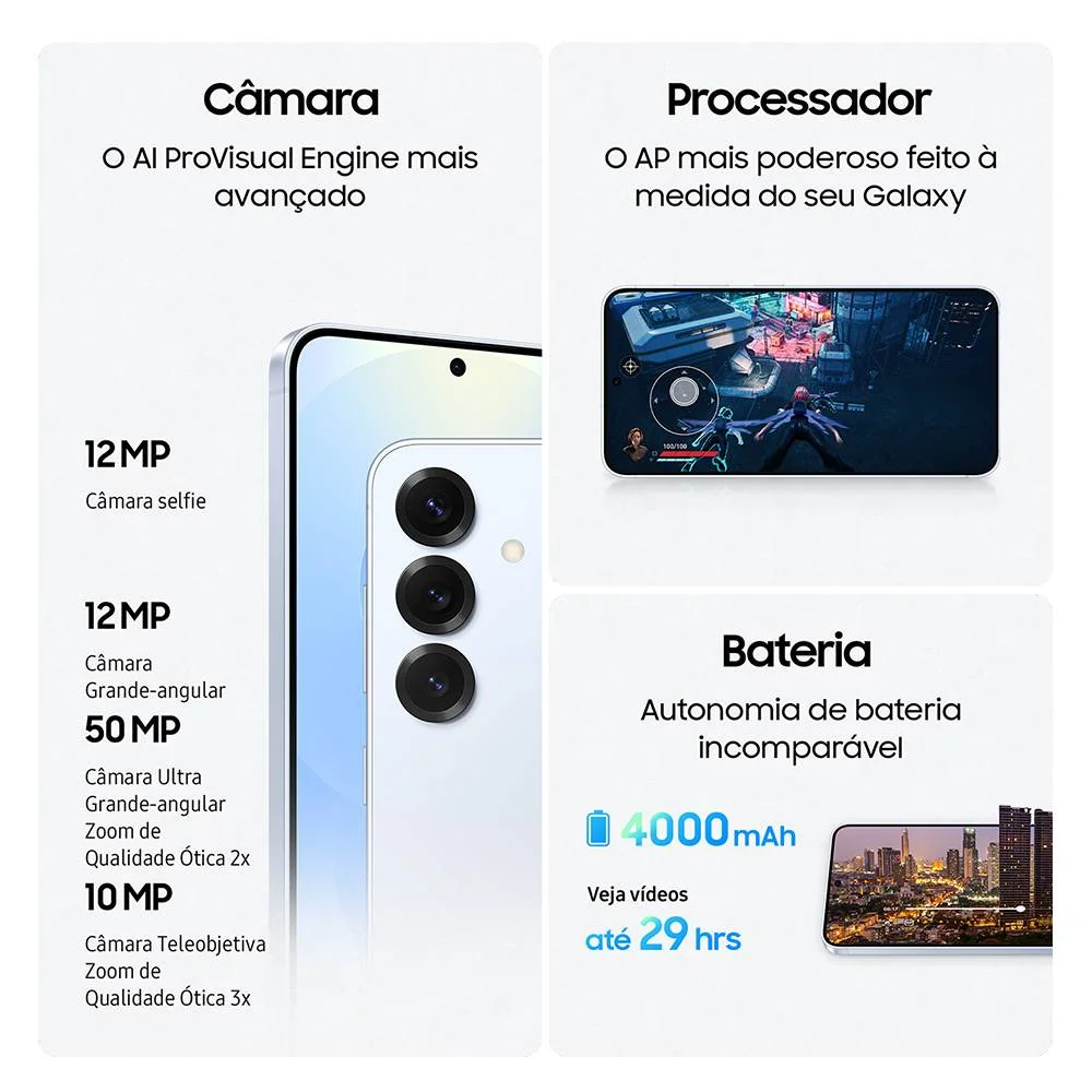 Smartphone Samsung Galaxy S25 5g 12/256gb Azul Marinho