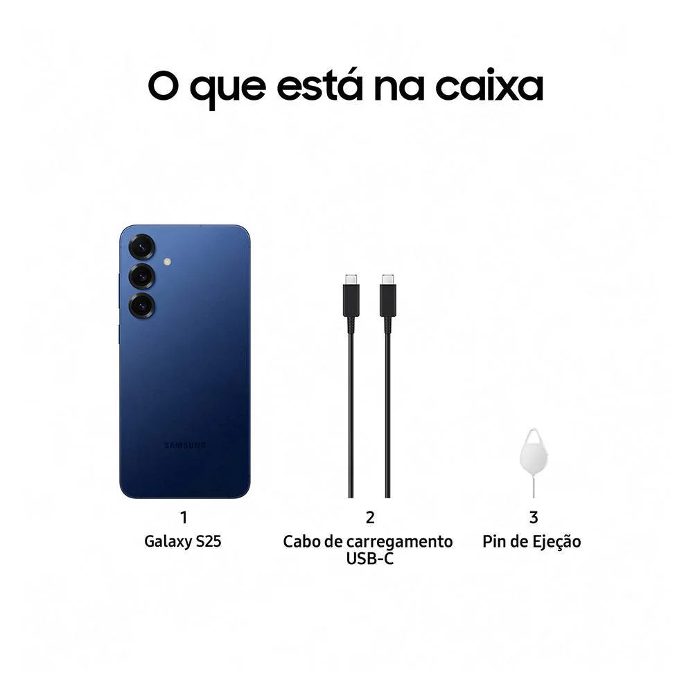 Smartphone Samsung Galaxy S25 5g 12/128gb Azul Marinho