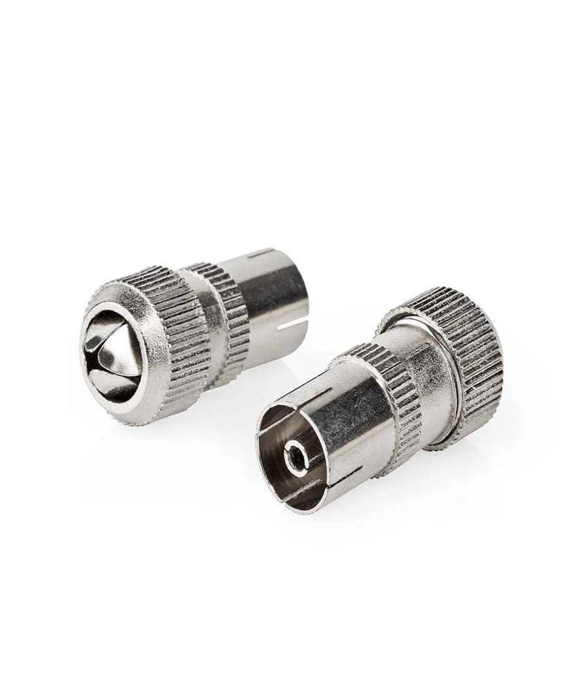 Conector Iec (Coaxial) Reto F&ecirc;mea Niquelado